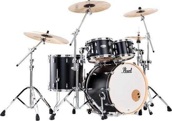 Pearl PMX924XSP/C339 Professional Maple 4-Piece Shell Set - Matte Caviar Black