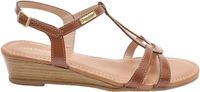 Les tropeziennes par M. Belarbi Dresco Hactress leren sandalen met plateauzool bruin dames maat 39