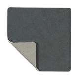 LIND DNA Nupo Sous-verres réversibles Carré 1 Pièce Charbon Gris-Gris Clair