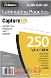 Fellowes CRC53149 lamineerfolie Capture 125 micron, DIN A2 (250 stuks) A4 / 125 Mikron transparant