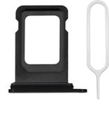 Mmobiel Sim Tray Kaart Houder Nano Slot voor iPhone 12 Mini (Zwart) 5.4 inch Incl Rubber Ring en SIM Pin