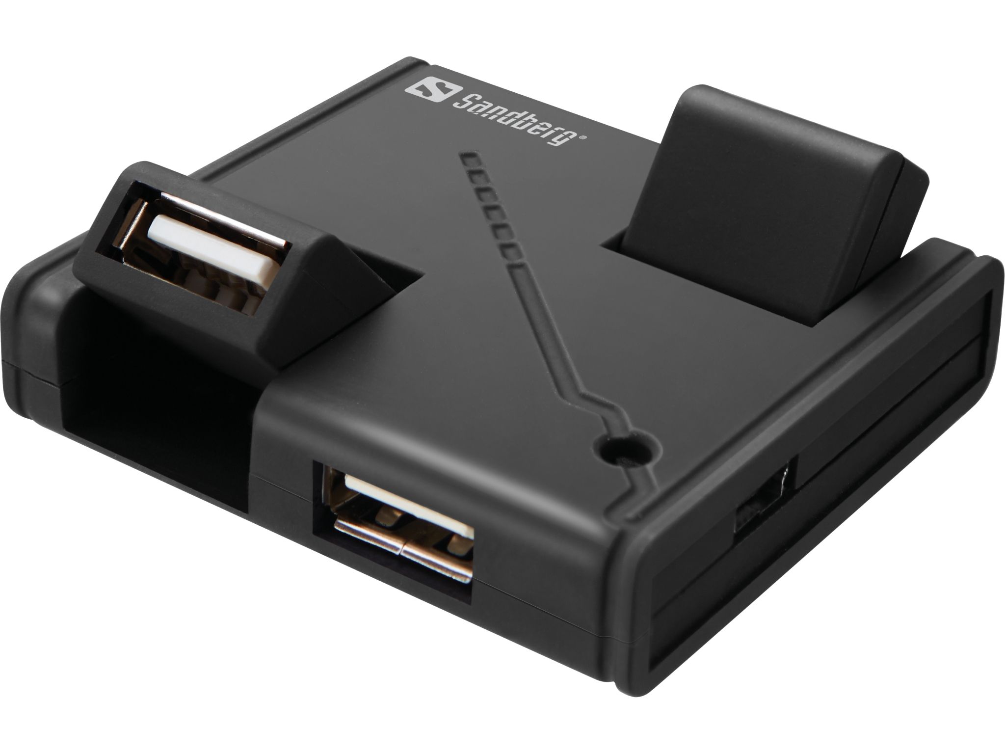 Sandberg USB Hub 4 Ports - Black - USB 2.0