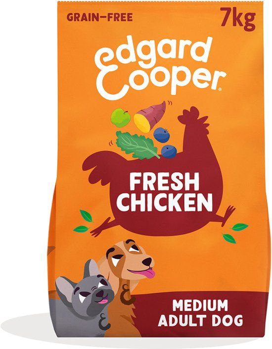 Edgard & Cooper Free-Run Chicken Adult Kip&Mango&Bessen - Hondenvoer - 7 kg