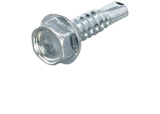 Hoenderdaal Fasteners Hoenderdaal Zelfborende Plaatschroeven - Zeskant DIN7504K - 4,8 x 13mm SW 8 - Voldraad - Verzinkt (200 stuks)