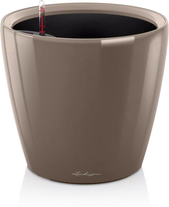 LECHUZA CLASSICO PREMIUM LS 35 - Plantenbak - taupe hoogglans - 36 cm