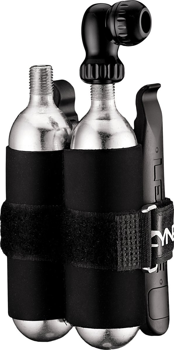Lezyne Twin Kit CO2 - Minipomp - 25 Gram - Incl 2 Bandenlichters en 6 Zelfklevende Plakkers - Zwart