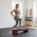 Stepper de fitness aérobique à hauteur réglable avec surface antidérapante, 80 x 31 x 20 cm, noir et rouge