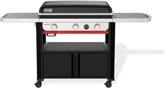 Weber SLATE GPD Premium Bakplaat 76 cm - Zwart/Zilver/Rood