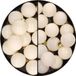 Merkloos / Sans marque Kaemingk B.V. Kunststof kerstballen - 30x stuks - wol wit - 3 en 4 cm