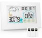 Merkloos Draadloos weerstation - Met 3 buitensensoren - Touchscreen - Thermometer en hygrometer - Wit