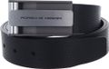 PORSCHE DESIGN Leren riem Business Hook Belt Buckle 35 W90 Black zwart