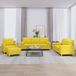 Maison Exclusive - Ensemble de canapés 4 pièces avec coussins, tissu jaune clair