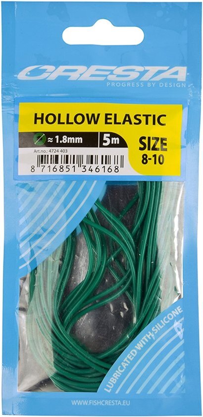 - Cresta Hollow Elastic 1.8mm 5.00m Hunter Green