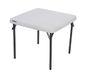 Lifetime Lifetime Klaptafel & bijzettafel | 61x61x54 cm wit | kinderspeeltafel van stof en metaal