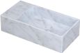 INK - Fontein Hardsteen Links met Kraangat - 360x180x90 mm - Mat Wit Marmer