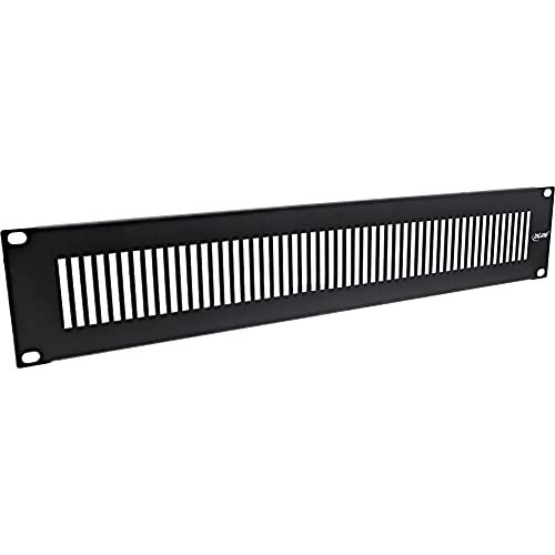 InLine® 19" blinde plaat geperforeerd, 2HE, RAL 9005 zwart