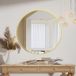 Koonmi Ronde Gouden Spiegel Wandspiegel met Aluminium Frame