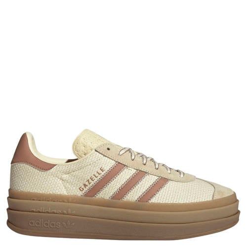adidas Originals Gazelle Bold suède sneakers - ecru/roze