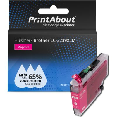 PrintAbout Huismerk Brother LC-3239XLM Inktcartridge Magenta Hoge capaciteit