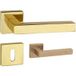 Fimet AUSTRIA 102K-201 Stainless Steel Door Handle, BB - Keyed Entry - Polished Brass