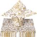 Ambiente Tafel diner servetten - Wit/goud Barok patroon thema - 20x stuks - 33 x 33 cm