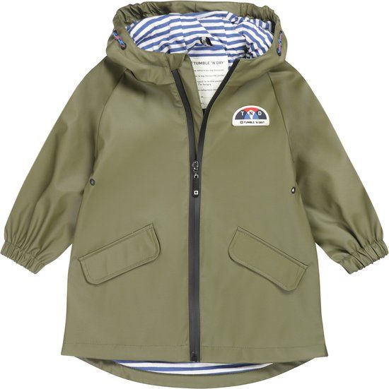 Tumble 'N Dry London Regenjas Unisex Olijfgroen Maat 98