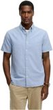 Superdry Preppy Oxford T-shirt Heren Sky Blue Chambray Katoen L