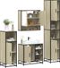 Maison Exclusive - Ensemble de meubles de salle de bain, 4 pièces, placage chêne Sonoma