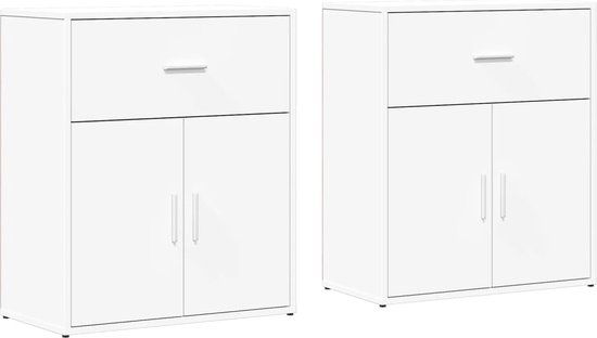 vidaXL Dressoir 60x31x70 cm Bewerkt Hout Wit