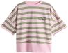 Next Sweatshirt 'Happy Hour' chocoladebruin / pastelgroen / rosa / wit