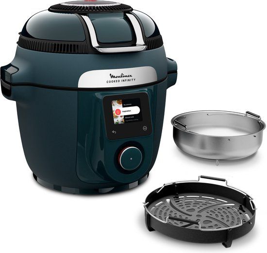 Moulinex Cookeo Infinity CE97GUF0 - Multicooker - 17-in-1 - Donker Blauw - 6L - Airfryer - Recepten met MyMoulinex app