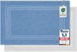 Komfortec Badmat - 2 stuks - 50x70 cm - 100% Katoen - Lichtblauw & Wit