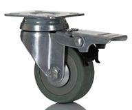 RS PRO, Geremd, zwenkbaar zwenkwiel, wiel ø 50 mm, 50 kg, gewicht H. 72 mm, wiel B. 18 mm, 50 x 50 mm, plaat, rubber materiaal