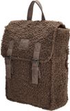 Beagles Navarra Rugzak Dames - Dagrugzak met verstelbare schouderband - Tas van Nylon en Polyester - Donkertaupe