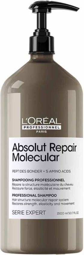 L’Or&#233;al Professionnel - Absolut Repair Molecular - Shampoo voor beschadigd- of onhandelbaar haar - 1500 ml