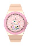 Timex Q Timex X Peanuts - In Bloom Quartz Analoog Horloge Roségoudkleurig En Roze Kast Gemaakt Van 100% Roestvrij Staal En Een Armband Van 100% Roestvrij Staal 36 TW2W83800AJ