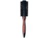 Eurostil Brosse ronde Poignées en bois Marron/Noir Cheveux naturels/synthétiques