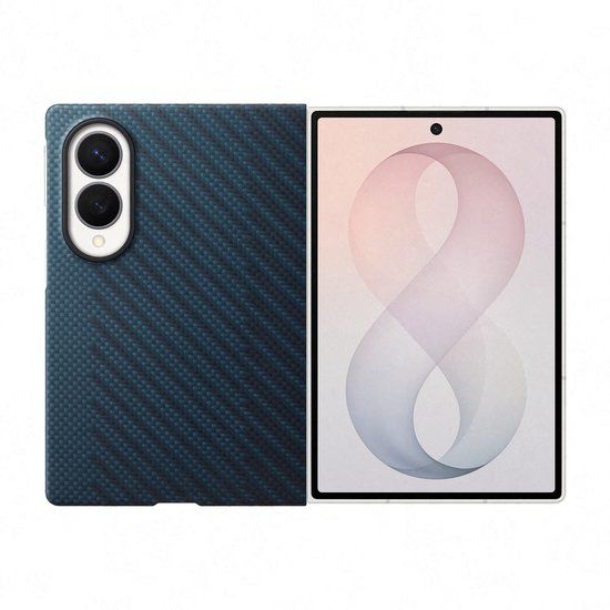 Samsung Galaxy Z Fold8 Hoesje - Carbon Magnet - Blauw