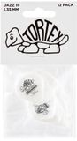 Dunlop Jim Dunlop Tortex Pitch Black Jazz III Plectrums - 1.35 mm - Player's Pack (12 Stuks)