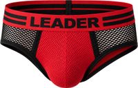 Merkloos / Sans marque LEADER Loaded Brief Red - Heren Ondergoed - Slip