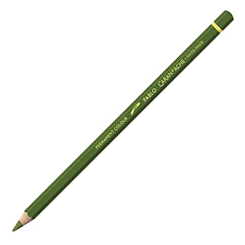 Caran d'Ache Pablo Wooden Artist Quality Colour Potloden, kleurpotloden, kleurpotloden, 3 stuks/pak, kleur: 018 OLIVE GREY/RESEDAGREEN (666.018) / FSC™-gecertificeerd cederhout