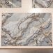 MarbLELIZED - Amerikaanse placemats, wasbaar, stoffen placemat met marmereffect, lichtgrijs, set van 2 (30 x 45 cm)