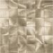 Afimera Grande Bloc XL auto-adhésif mosaïque carreau - Or brossé - 305x305x4mm