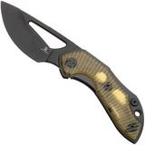 Bestechman Triassic BMK17F Black PVD 14C28N, Amber Ultem, couteau de poche, Denis Simonutti design