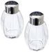 FACKELMANN 46856 zout- en pepervaatje, glas, zilver, set van 2, 40 ml