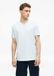 s.Oliver T-shirt col V manches courtes Coton Polyester Élasthanne Coupe ajustée Uni Bleu clair XL