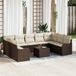 Maison Exclusive - Set de 10 bancs de jardin. Marron et blanc. Fabriqué en polyrotin
