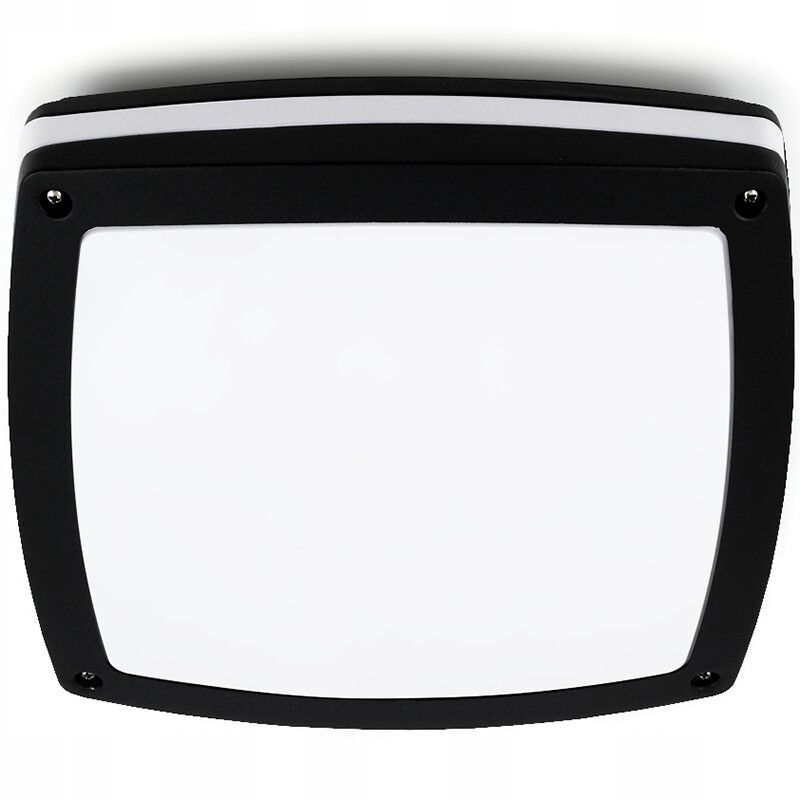 BES LED LED Plafondlamp - Badkamerlamp - Prixa Pauly - Opbouw - Vierkant - E27 Fitting - Mat Zwart - Zwart