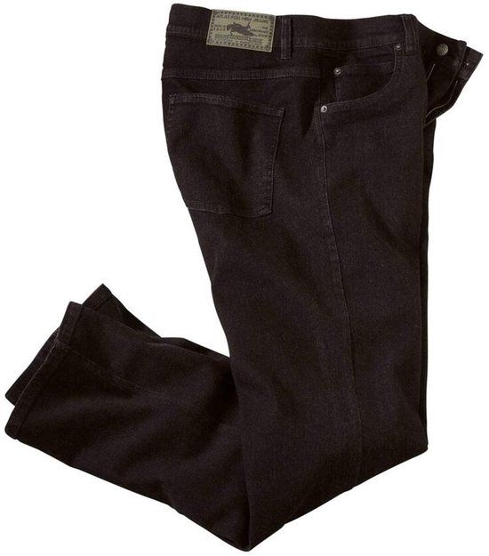 ATLAS FOR MEN Zwarte stretch regular jeans - 46