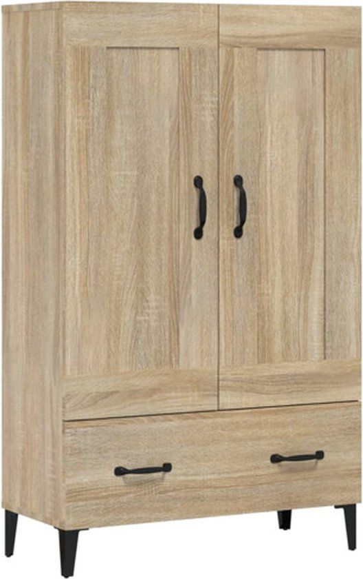 vidaXL Hoge kast 70x31x115 cm bewerkt hout sonoma eikenkleurig